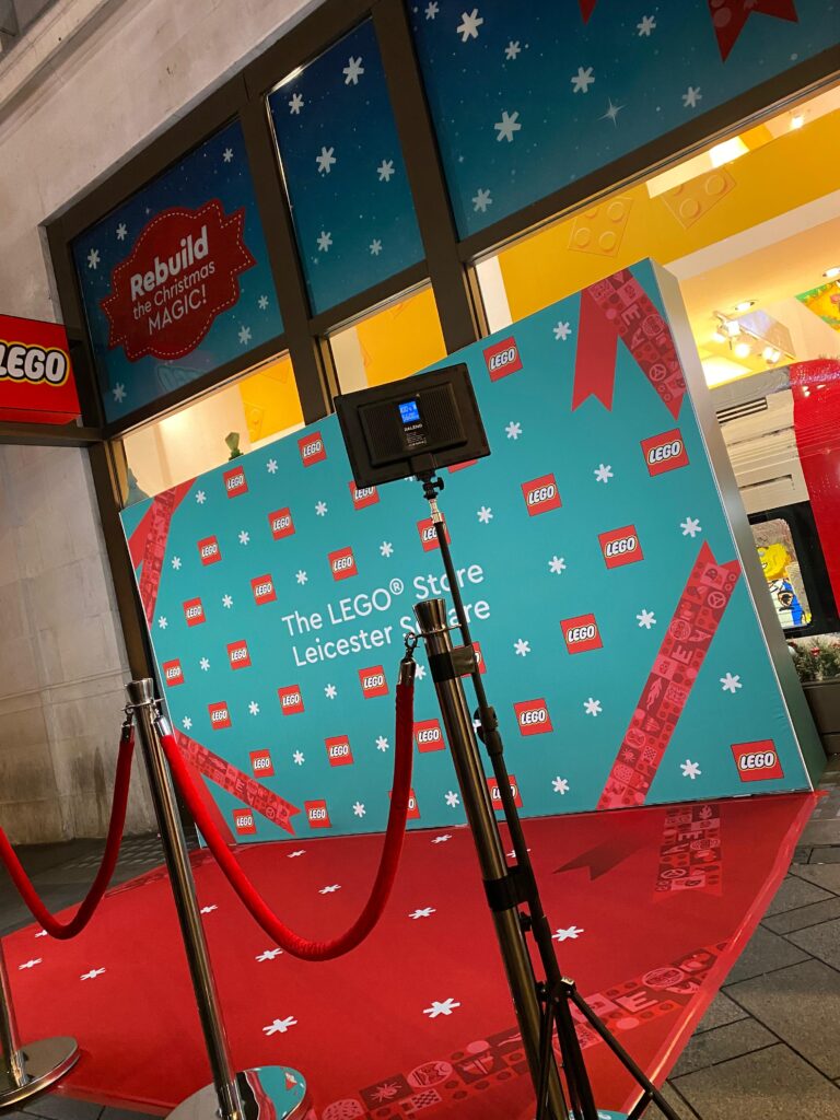 christmas product launch backdrop